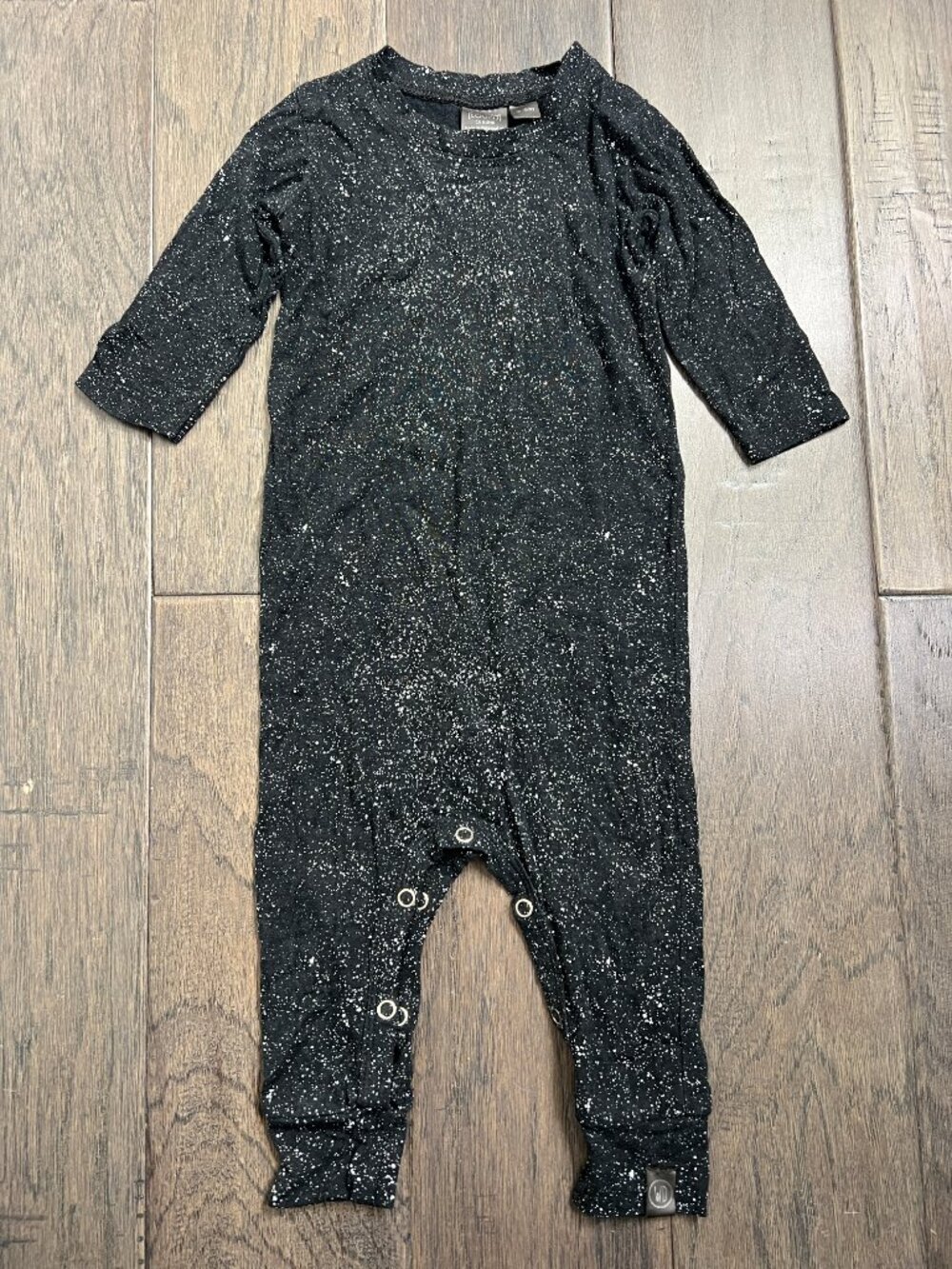 Wooly Doodle LOUNJ Bamboo Speckled Long Sleeve Romper 3-6M Made in Canada